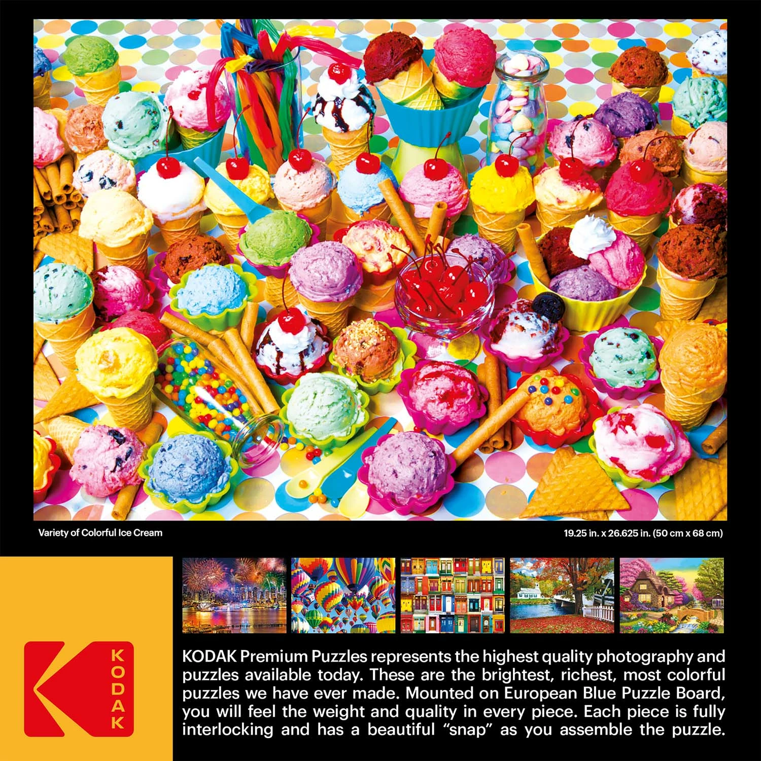 Best deal 🔔 Kodak 1000 Pieces Variety Of Colorful Ice Cream 🌟 - Image 3