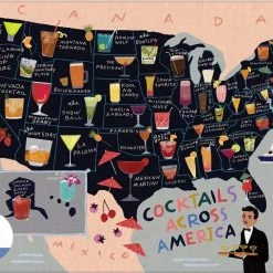 Deals 💯 Galison 1000 Pieces Cocktail Map Of The USA ✨